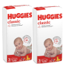 1 Set 2 pachete scutece Huggies Classic Jumbo 3 (4-9 kg), 52 buc