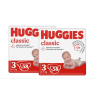 1 Set 2 pachete scutece Huggies Classic Jumbo 3 (4-9 kg), 58 buc