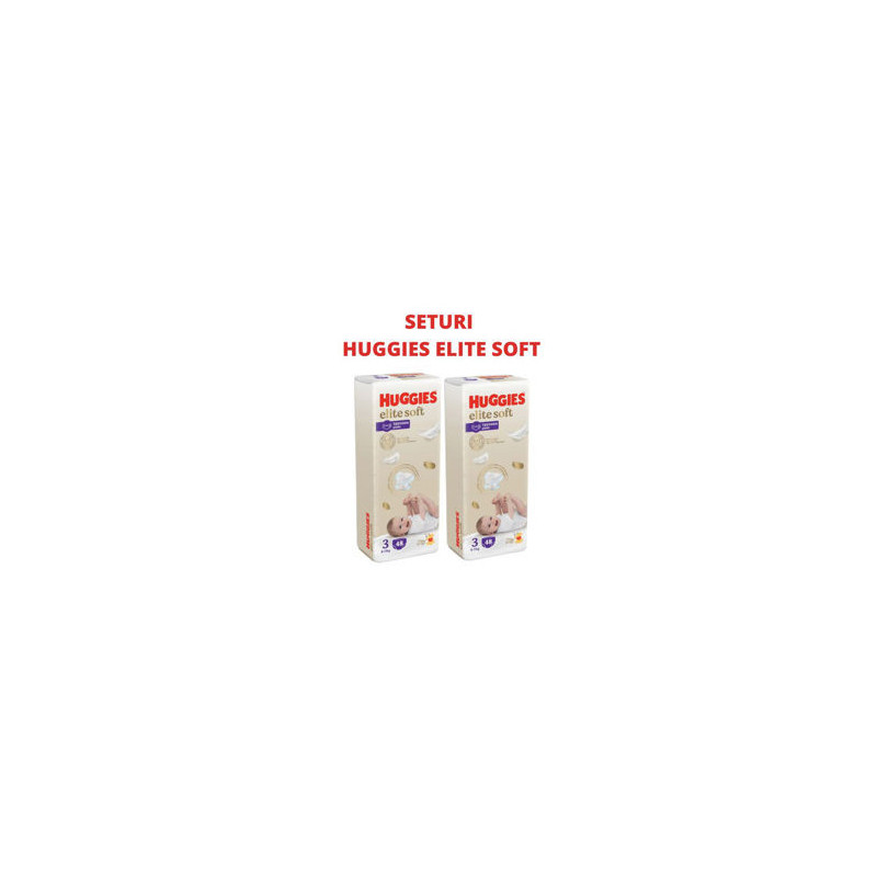 1 Set 2 pachete scutece-chiloțel Huggies Elite Soft Pants Mega 3 (6-11 kg), 48 buc