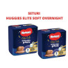 1 Set 2 pachete scutece-chiloțel, de noapte, Elite Soft Overnights 3 (6-11 kg), 23 buc