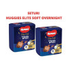 1 Set 2 pachete scutece-chiloțel, de noapte, Elite Soft Overnights 6 (15-25 kg), 16 buc
