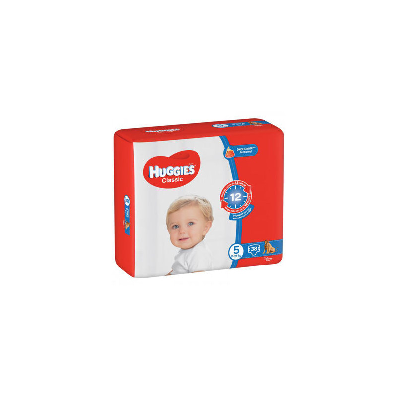 Scutece Huggies Classic Jumbo 5 (11-25 kg), 38 buc
