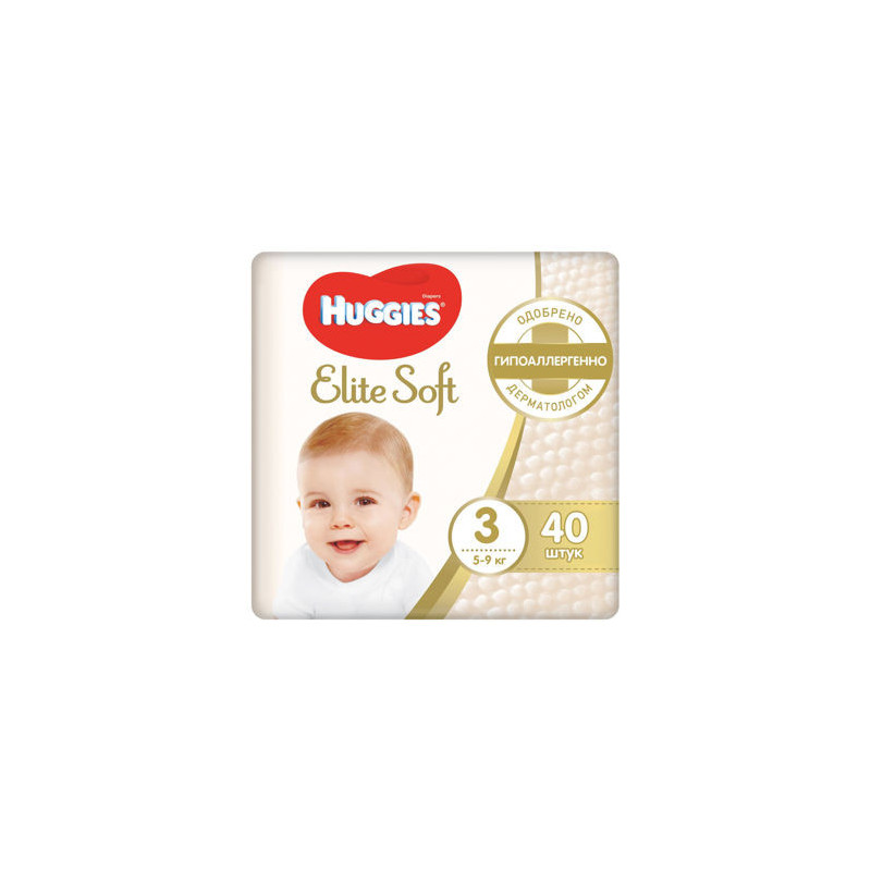Scutece Huggies Elite Soft Jumbo 3 (5-9 kg), 40 buc.