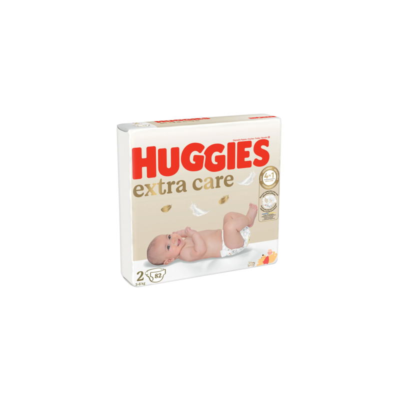 Scutece Huggies Extra Care 2 (3-6 kg), 82 buc.