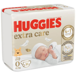 Scutece Huggies Extra Care 0 (0-3,5 kg), 25 buc.