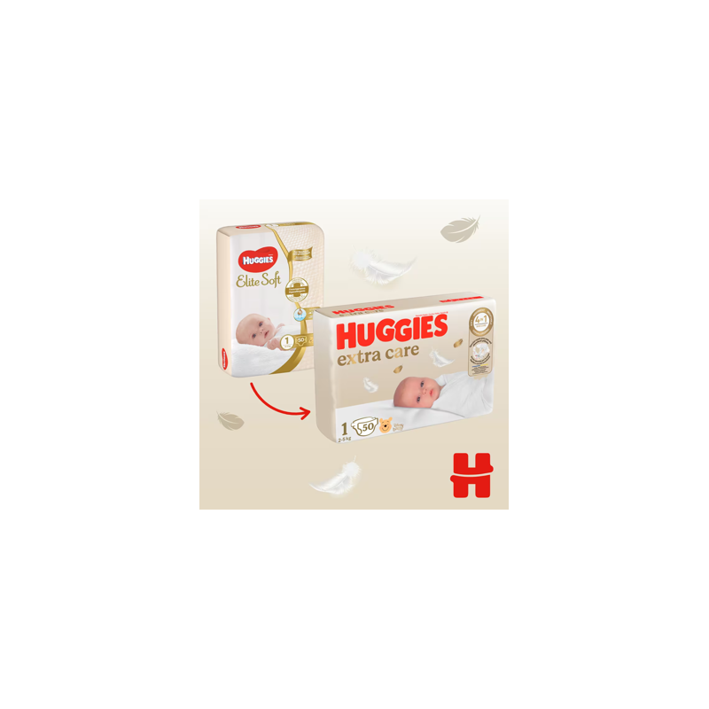 Scutece Huggies Extra Care 1 (2-5 kg), 22 buc.