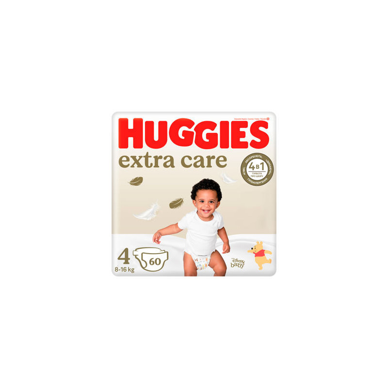 Scutece Huggies Extra Care Mega 4 (8-16 kg) 60buc