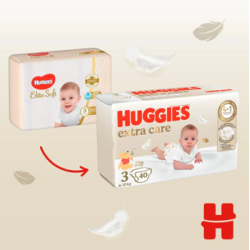 Scutece Huggies Extra Care Mega 3 (6-10 kg), 72 buc