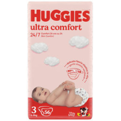 Scutece unisex Huggies Ultra Comfort Jumbo 3 (4-9 kg), 56 buc