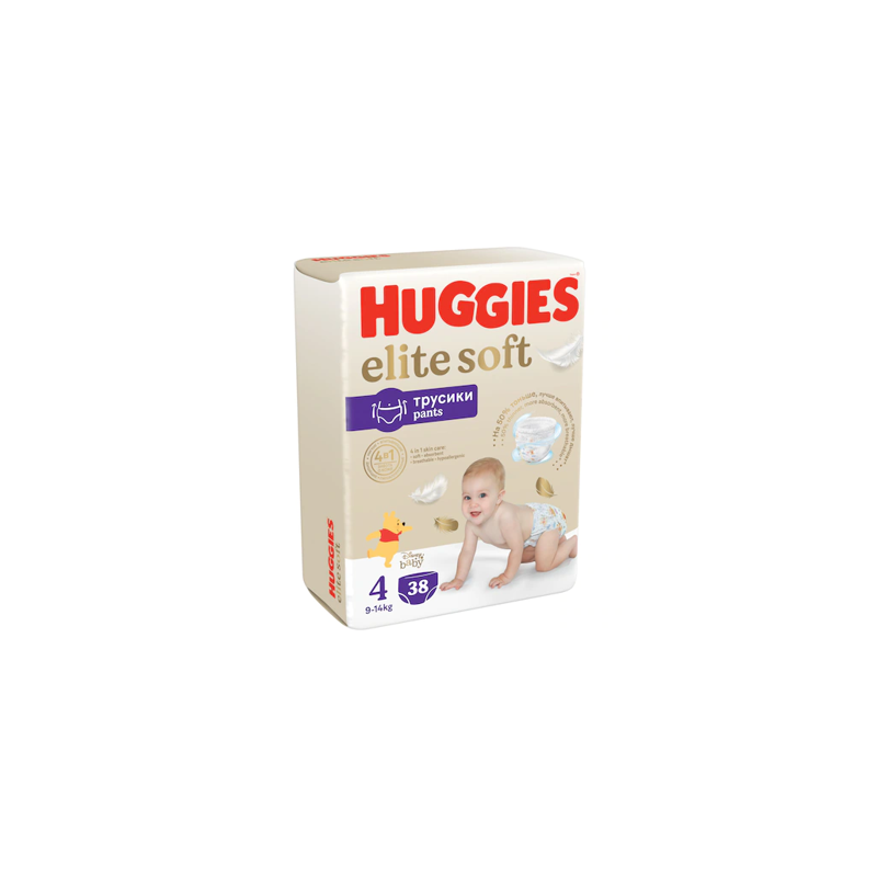 Scutece-chilotei pentru copii Huggies Elite Soft 4 (9-14 kg), 38 buc
