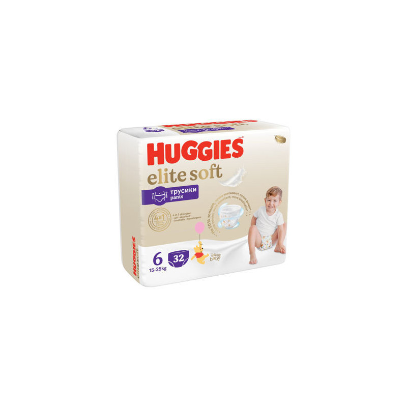 Scutece-chiloţel Huggies Elite Soft 6 (15-25 kg), 32 buc.