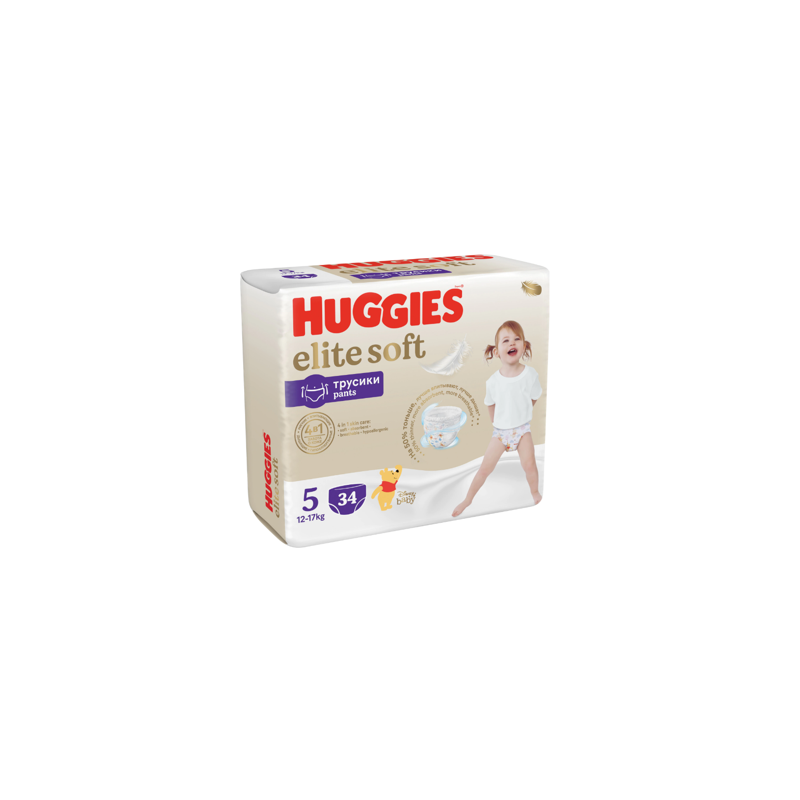Scutece-chiloţel Huggies Elite Soft Mega 5 (12-17 kg), 34 buc