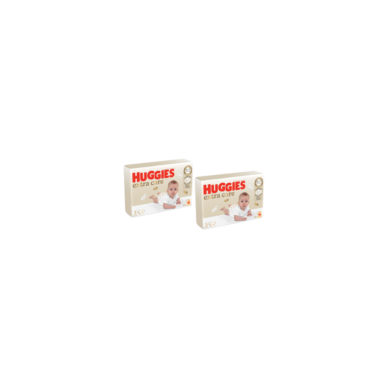 SET 2 BUC. x Huggies Extra Care Mega 3 (6-10 kg) 72 buc.