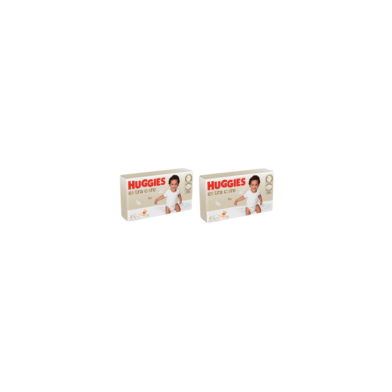 SET 2 BUC. x Huggies Extra Care Mega 4 (8-16 kg) 60 buc.