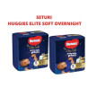 1 Set 2 pachete scutece-chiloțel, de noapte, Elite Soft Overnights 5 (12-17 kg), 17 buc