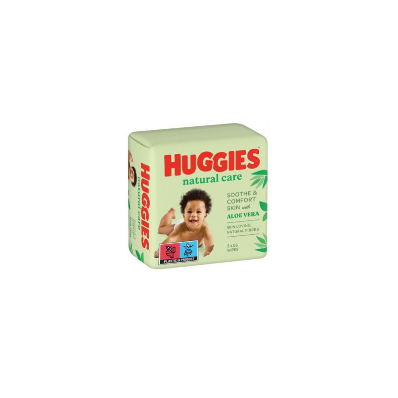Şerveţele umede Huggies Natural Care, 3 x 56 buc