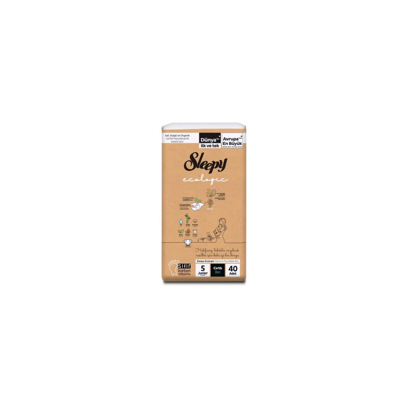 SCUTECE SLEEPY ECOLOGIC DOUBLE MARIME 5 JUNIOR, 11-20KG, 40 BUCATI