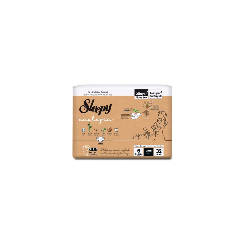 SCUTECE SLEEPY ECOLOGIC DOUBLE MARIME 6 XLARGE, 15-27KG, 32 BUCATI
