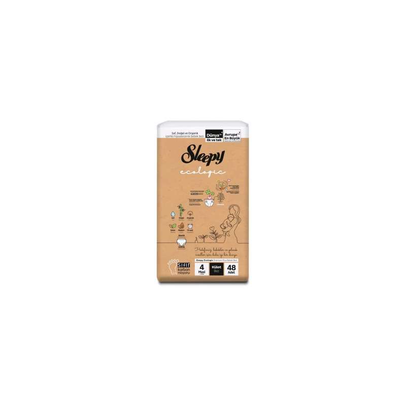 CHILOTEL SLEEPY ECOLOGIC DOUBLE MARIME 4 MAXI 7-16KG, 48 BUCATI