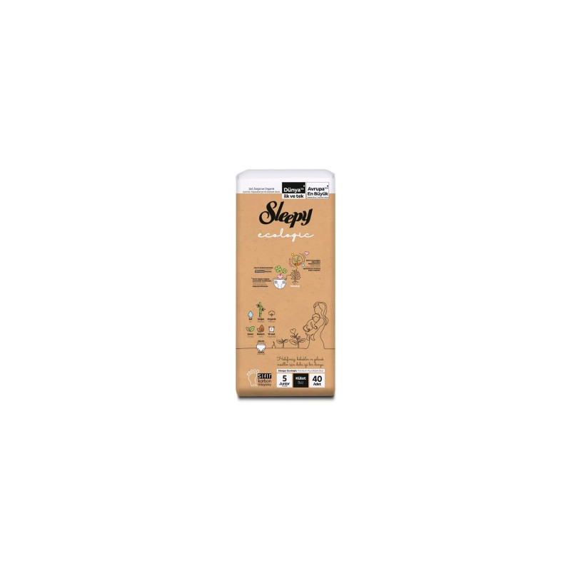 CHILOTEL SLEEPY ECOLOGIC DOUBLE MARIME 5 JUNIOR 11-20KG, 40 BUCATI