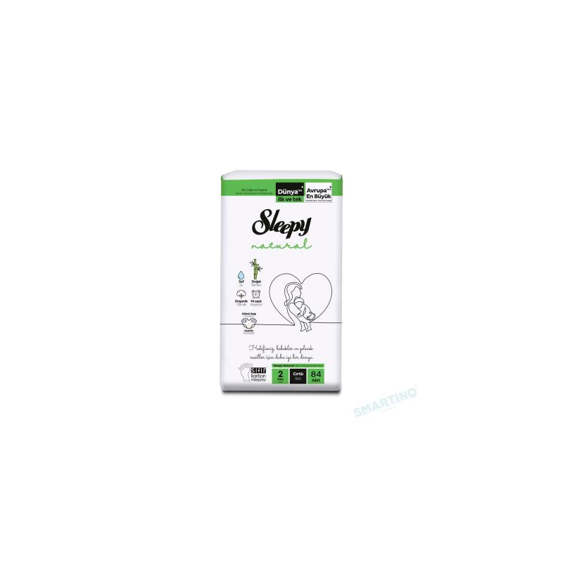 SCUTECE SLEEPY NATURAL ULTRA SENSITIVE DOUBLE MARIME 2 MINI , 3-6KG, 84 BUCATI