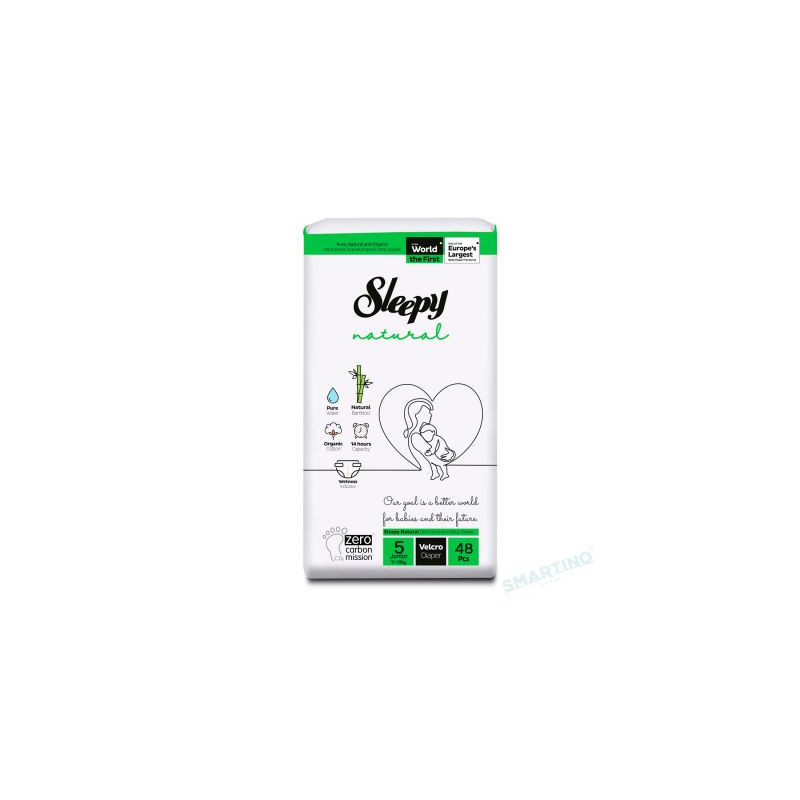 SCUTECE SLEEPY NATURAL ULTRA SENSITIVE DOUBLE MARIME 5 JUNIOR , 11-18KG, 48 BUCATI