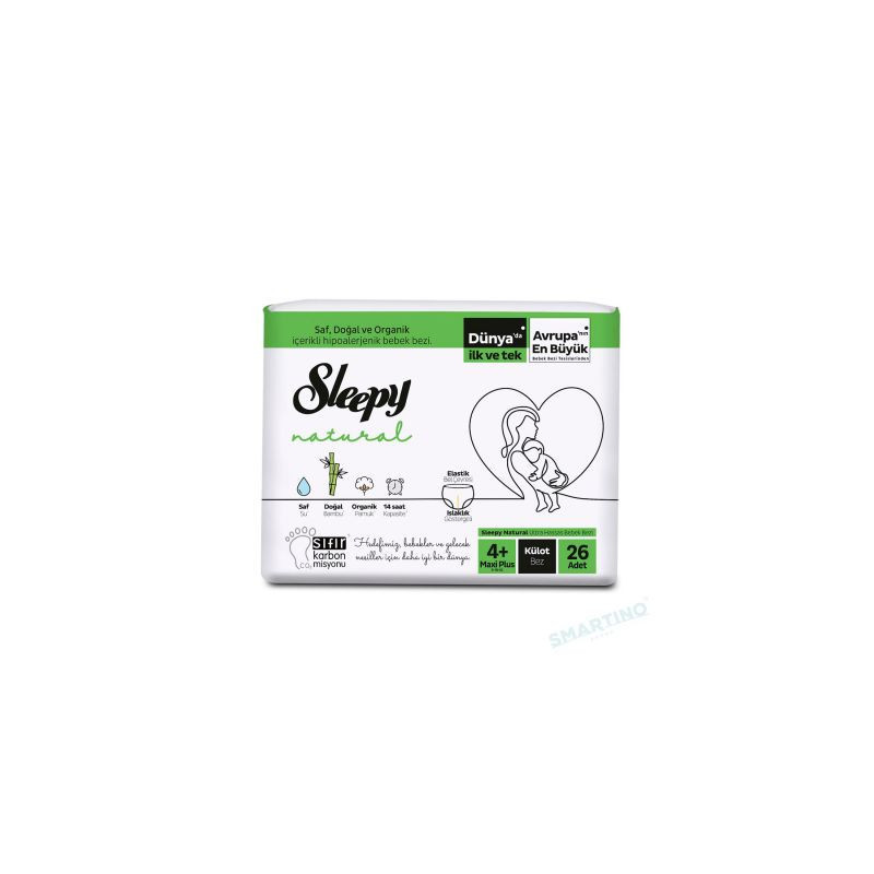 CHILOTEL SLEEPY NATURAL ULTRA SENSITIVE 4+ MAXI PLUS, 9-16KG, 26 BUCATI
