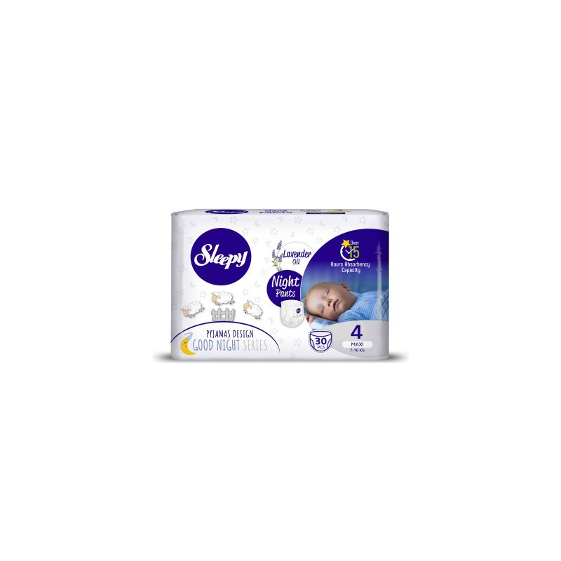 CHILOTEL SLEEPY NATURAL ULTRA SENSITIVE NIGHT 4 MAXI, 7-14KG, 30 BUCATI