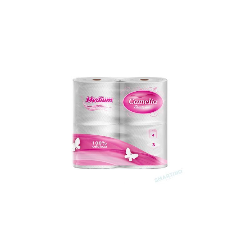HIRTIE IGIENICA CAMELIA 4 ROLE,3 STRATURI, 153 FOI MEDIUM