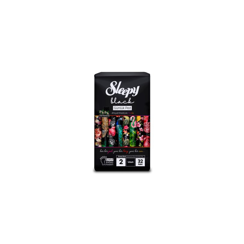 ABSORBANTE SLEEPY BLACK DAILY LONG 32BUC