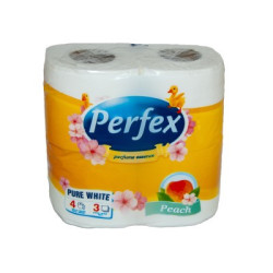 HIRTIE IGIENICA PERFEX 4 ROLE,3 STRATURI, 117 FOI