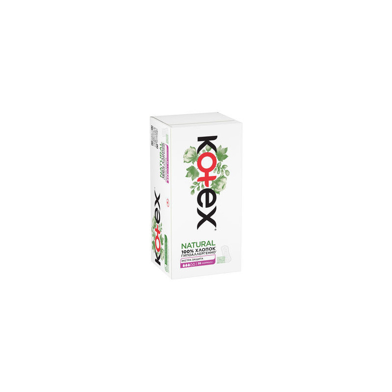 Absorbante pentru fiecare zi Kotex Natural Normal+, 36 buc.