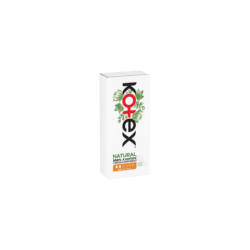 Absorbante pentru fiecare zi Kotex Natural Normal, 20 buc