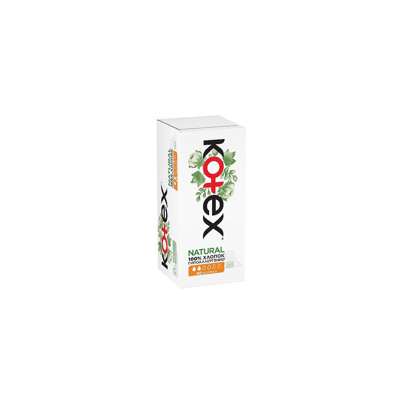Absorbante pentru fiecare zi Kotex Natural Normal, 40 buc
