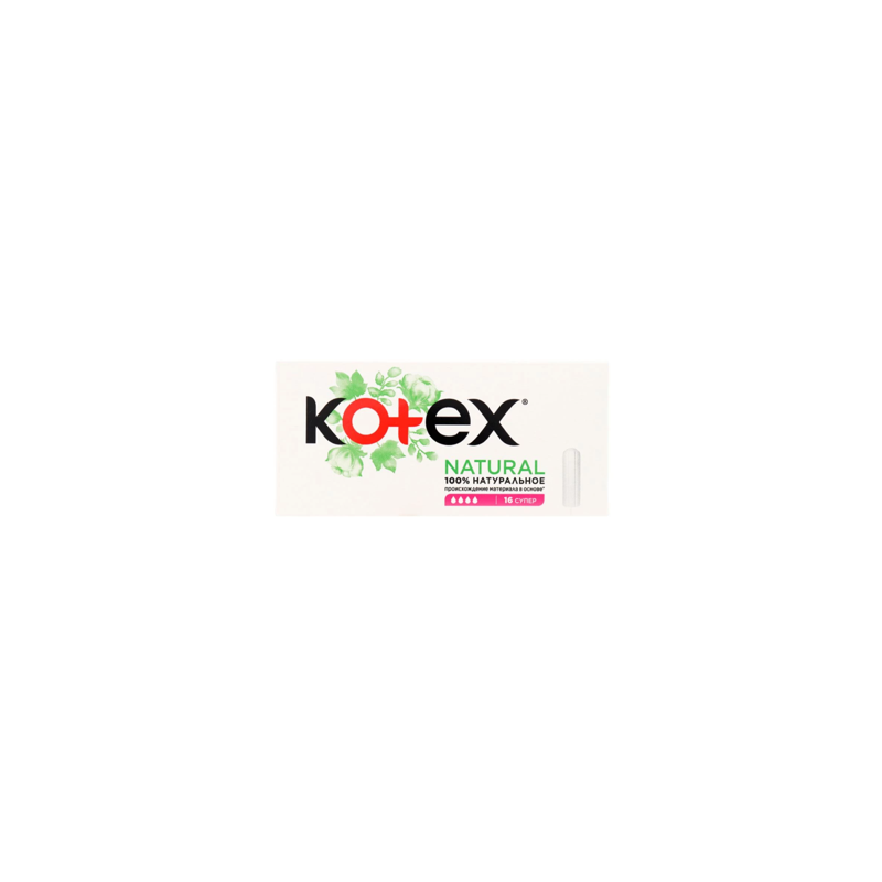 Tampoane igienice Kotex Natural Super, 16 buc.