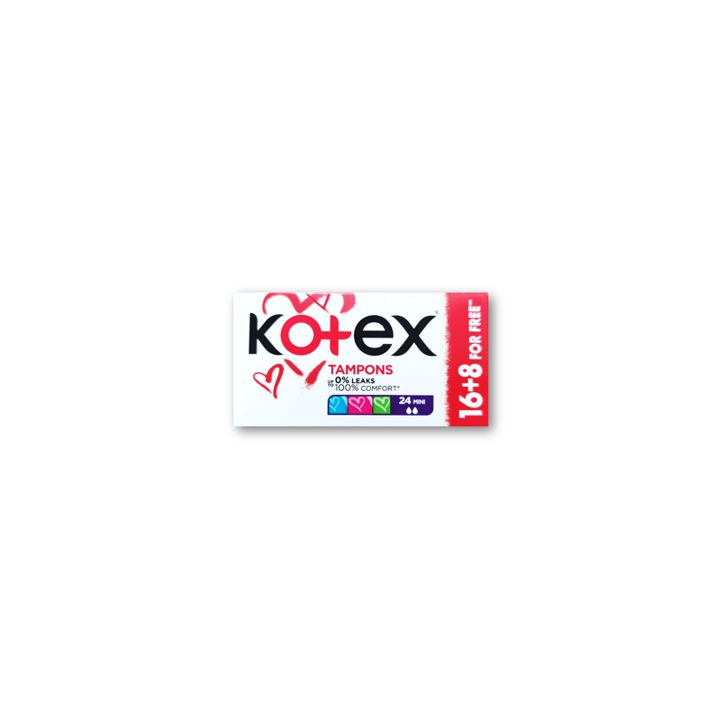 Tampoane Kotex Mini, 16+8 buc