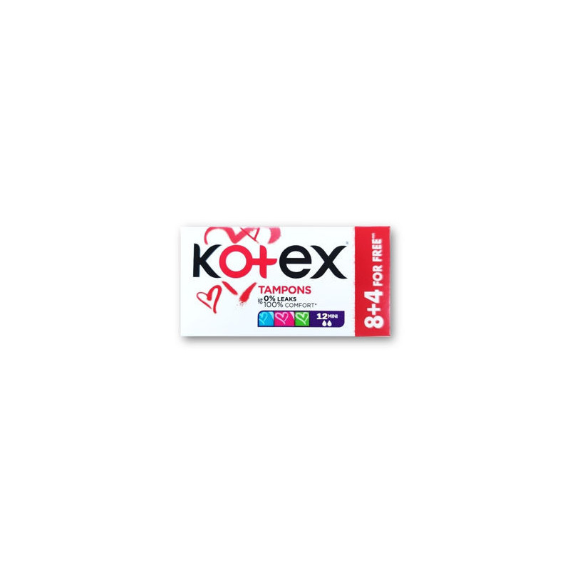 Tampoane Kotex Mini, 8+4 buc.