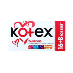 Tampoane Kotex Normal, 16+8...