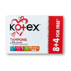 Tampoane Kotex Normal, 8+4...
